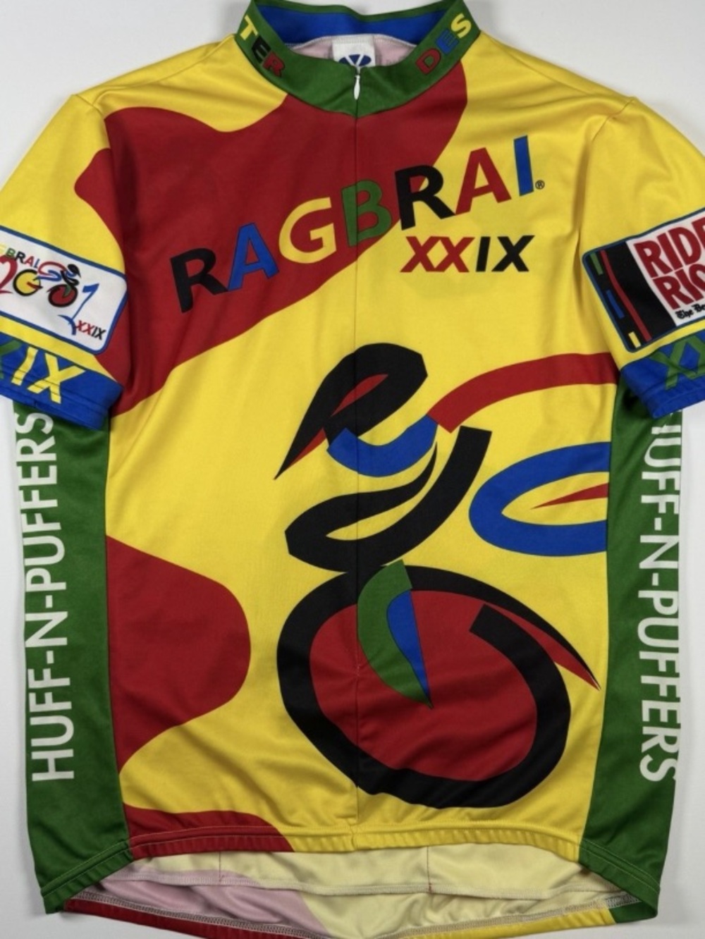 VTG Voler RAGBRAI XXIX 2001 Made in USA 3/4 Zip Men Cycling Jersey L